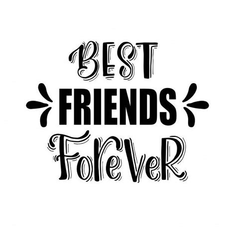 Friends Forever Calligraphy Hand Lettering Isolated On White Friendship