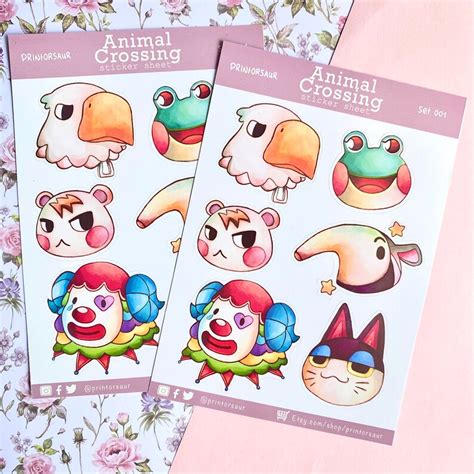 Animal Crossing Sticker Sheet 001 Etsy