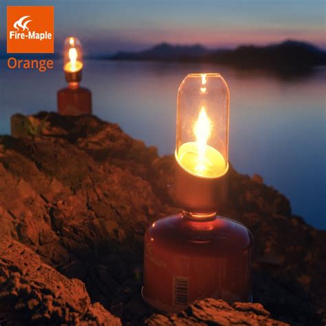 Orange Gas Lantern Outdoor Propane Isobutane Fuel Lights For Camping G