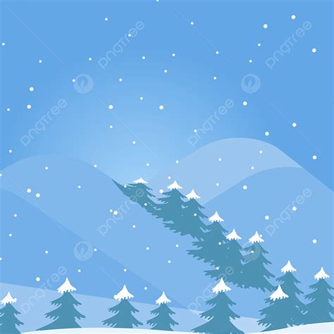 Winter Landscape Vector Illustration Winter Christmas Landscape Png