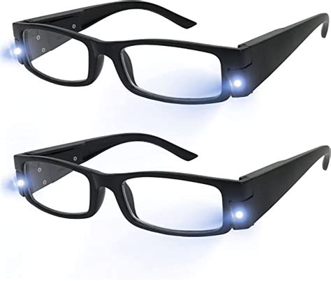 reading glasses with light bright led lighted magnifier nightime reader women men