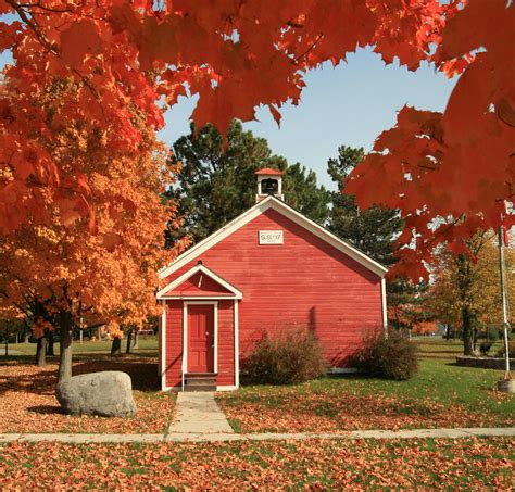 Red School House Autumn Autumn Home Red School House Old School House