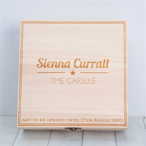 Personalised Wooden Time Capsule Baby Memory Box By British And Bespoke