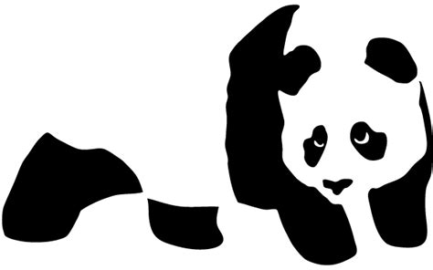 Vector Panda Bear Stencil