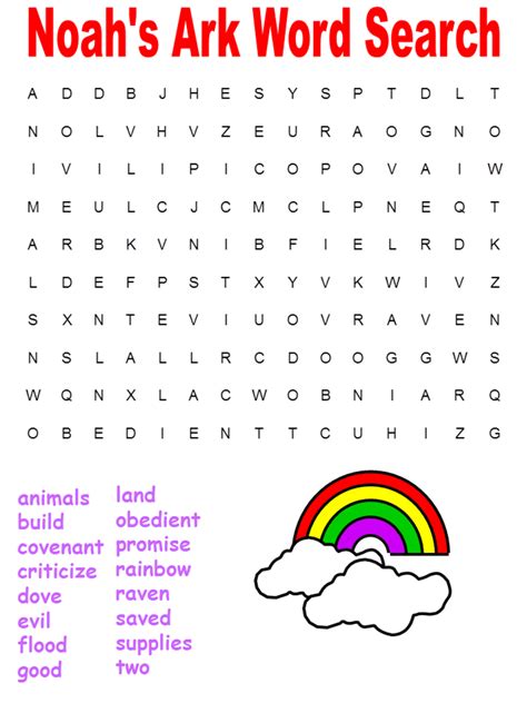 Printable Bible Word Searches From Genesis Hubpages