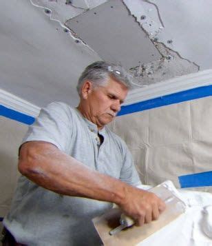 For wall and ceiling areas that feel drummy or have extensive cracking or loose plaster, full replacement with. How to Repair a Plaster Ceiling | Plaster repair, Diy home ...