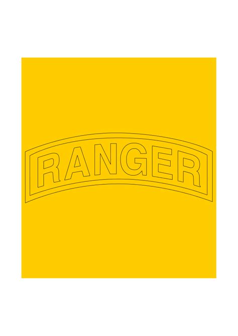 Ranger Single Image Cerakote Stencil Km Tactical