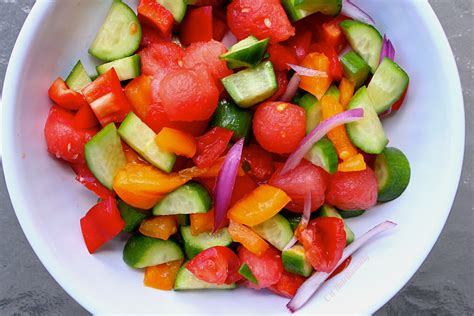 New Couple Alert Watermelon Tomato Salad Chelsey Amer