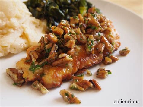 Pan Fried Black Drum Recipe With Pecan Meunière Sauce With Pecans From