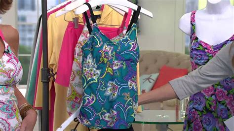 Liz Claiborne New York Floral Tankini Swimsuit With Jennifer Coffey Youtube