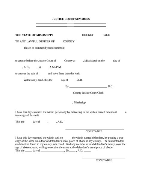 mississippi justice court forms fill out and sign online dochub