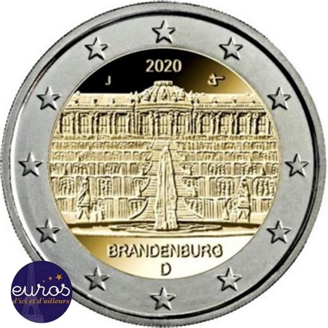 2 Euros Commémorative Allemagne 2020 Brandebourg Le Palais De