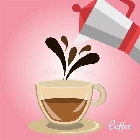 Delicious Coffee Bean And Steamy Drink To Celebrate Coffee Day Vector