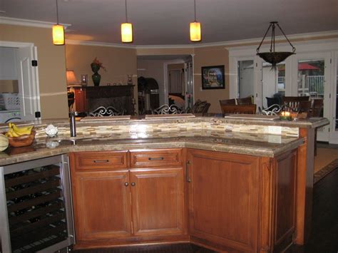 Get quotes & book instantly. granite, painted cabinets with stained island, vaulted ...
