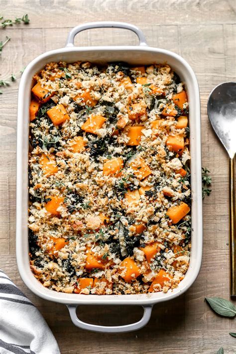 Butternut Squash Casserole With Parmesan Topping