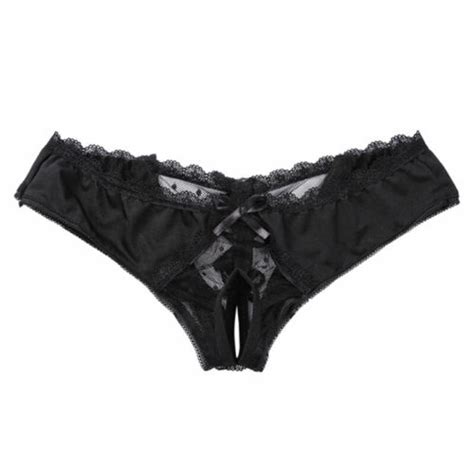 Sexy Women Thongs Panties Open Crotch Crotchless Underwear Lace G