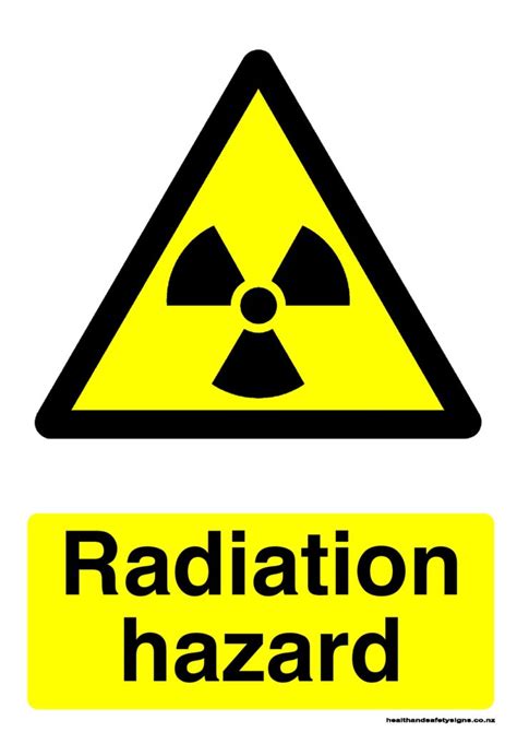 Radiation Hazard Warning Sign Health And Safety Signs