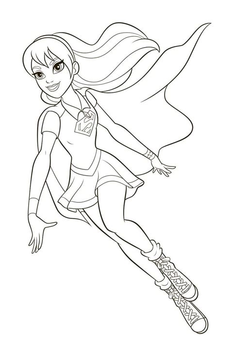 Supergirl In Dc Super Hero Girls Coloring Page Download Print Or