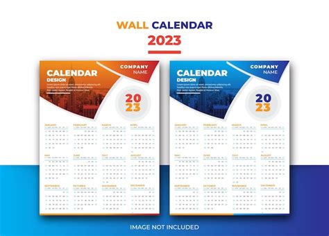 Premium Vector 2023 Wall Calendar Design