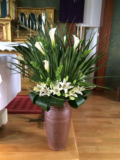 Palm Sunday Lilies And Palms Tropical Floral Arrangements Easter