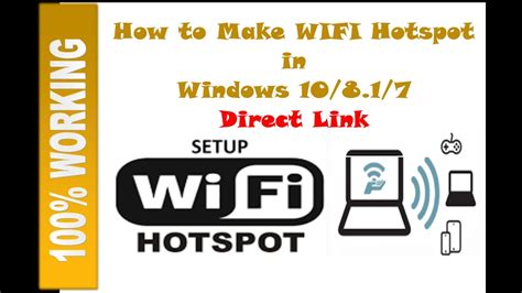 WiFi Hotspot How To Turn Your Laptop Into A WiFi Hotspot 2017 YouTube