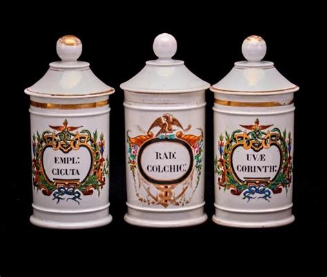3 French Porcelain Apothecary Jars For Mexican Market Mar 19 2017