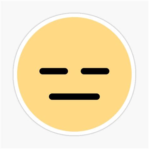 Expressionless Smiley Emoji Sticker For Sale By Cbelan Redbubble