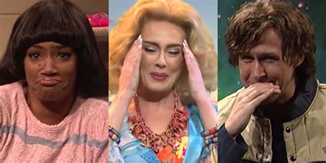 Snl Cast Members And Hosts Breaking Character On The Show