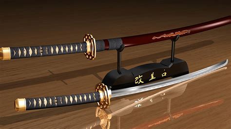 Cgi Samurai Japanese Digital Art Reflections Swords