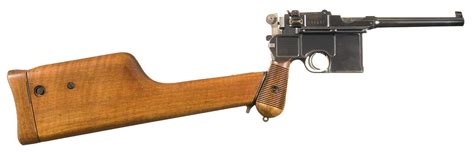 Mauser Model 1896 Cone Hammer Broomhandle Semi Automatic Pistol With
