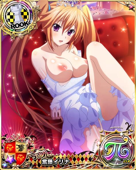 Shidou Irina High School Dxd Highres Third Party Edit Breasts Breasts Out Card Medium