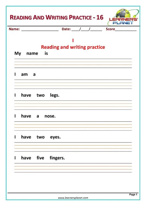 sentence writing  activity sheets  preschoolers  kindergarten
