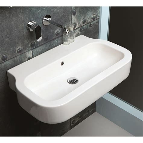 Lavabo Sospeso Azzurra Ceramica Glaze In Ceramica Bianca 60 Cm