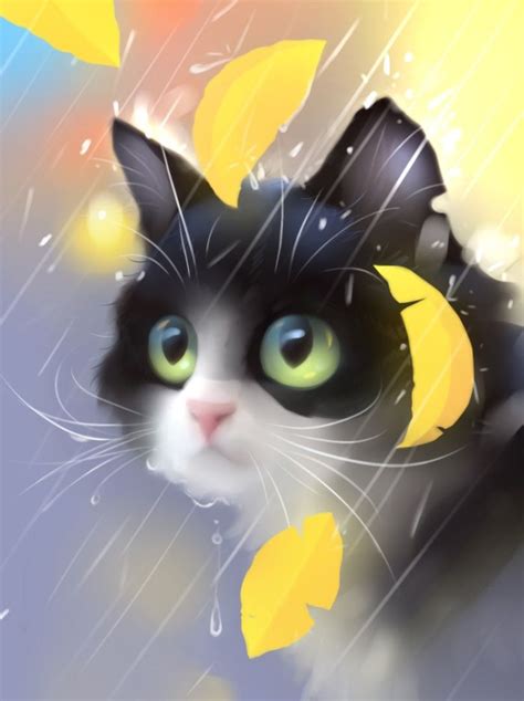 Original Artwork By Apofiss Cat Art Cat Wallpaper