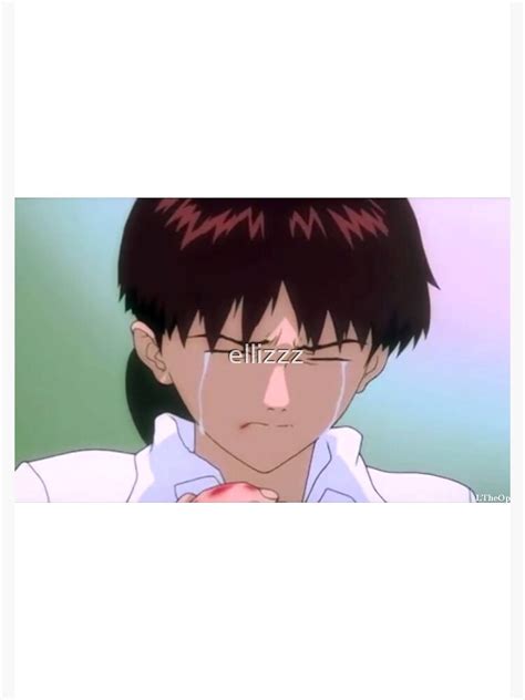 Neon Genesis Evangelion Sad Boy Shinji Spiral Notebook By Ellizzz