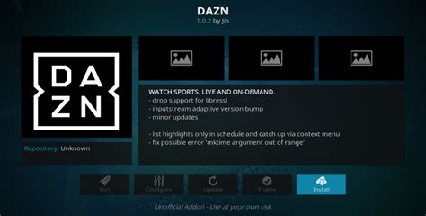 September 5 at 11:08 am ·. DAZN Kodi Add-on: Stream Live Sports, NFL RedZone