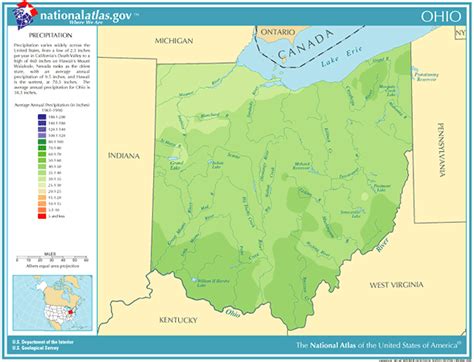 Annual Ohio rainfall, severe weather and climate data