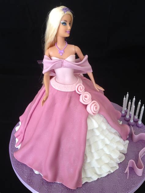 barbie pink princess cake