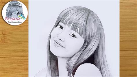 Blackpink Lisa Pencil Sketch Tutorial For Beginners How To Draw
