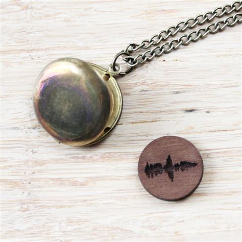 Personalised Wooden Sound Wave Locket By Newton And The Apple