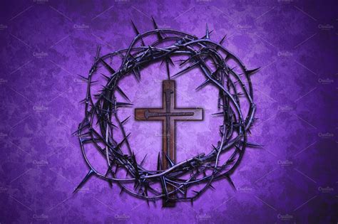 Crown Of Thorns With Cross Stock Photos Creative Market