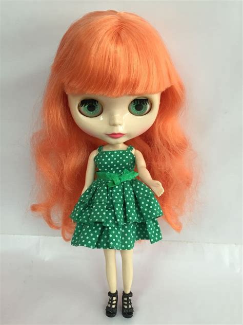 Nude Blyth Doll Orange Hair Factory Doll Fashion Doll Suitable For