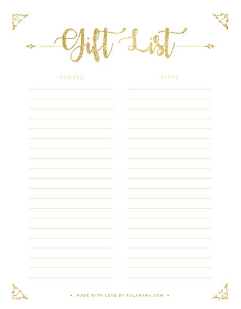 Free printables are free downloadable files that are commonly printed on paper on a home printer. Free Printable Gift Tracker For Any Occasion | Gift ...