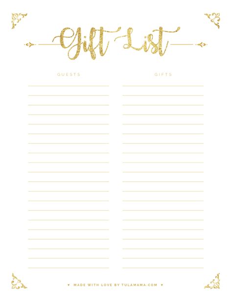 Bet on lots of fun when you play baby gift bingo with our printable bingo cards. Free Printable Gift Tracker For Any Occasion | Gift tracker, Baby shower gift list, Wedding ...