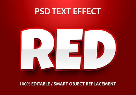 Premium Psd Editable Text Effect Red Premium