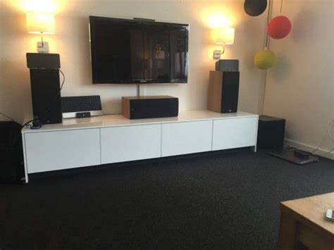 Maybe you would like to learn more about one of these? Fridge top cabinets hacked into TV console | Ikea tv ...