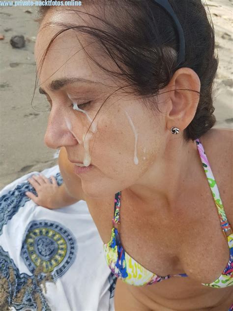Am Strand Sperma Im Gesicht Private Nacktfotos