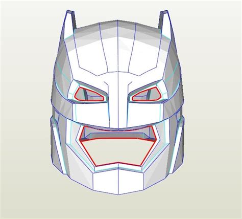 Batman Helmet Paper Template From Navarocraftman On Etsy Studio