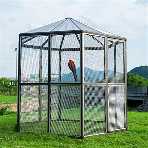 Walcut 93 Aluminum Walk In Hexagonal Bird Aviary Cage