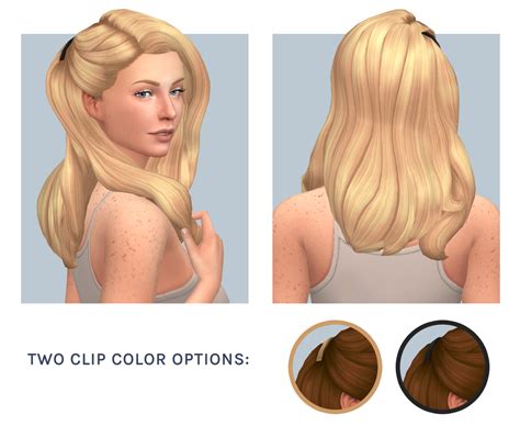 Sims 4 Ccs The Best Elegant Side Barrette Hair By Femmeonamissionsims